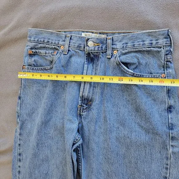 LEVIS 505 JEANS Mens 34x32 Regular Fit Medium Wash Denim Classic Bike Motor - Picture 3 of 14